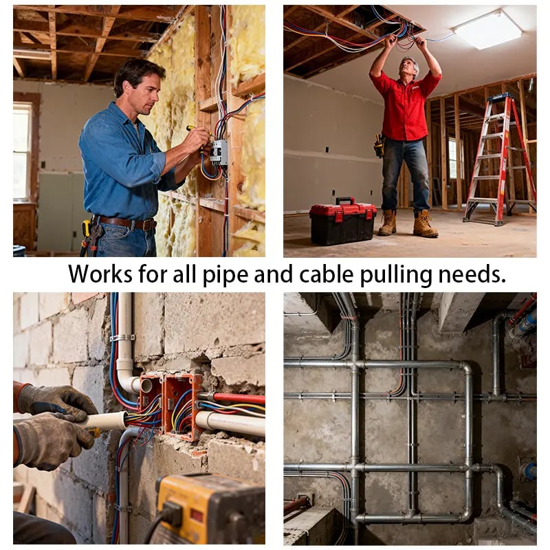 ⚡🛠️ Effortless Cable Pulling Tool for Drill – Smooth Wire Feeding Through Pipes & Tight Spaces 💪🔌