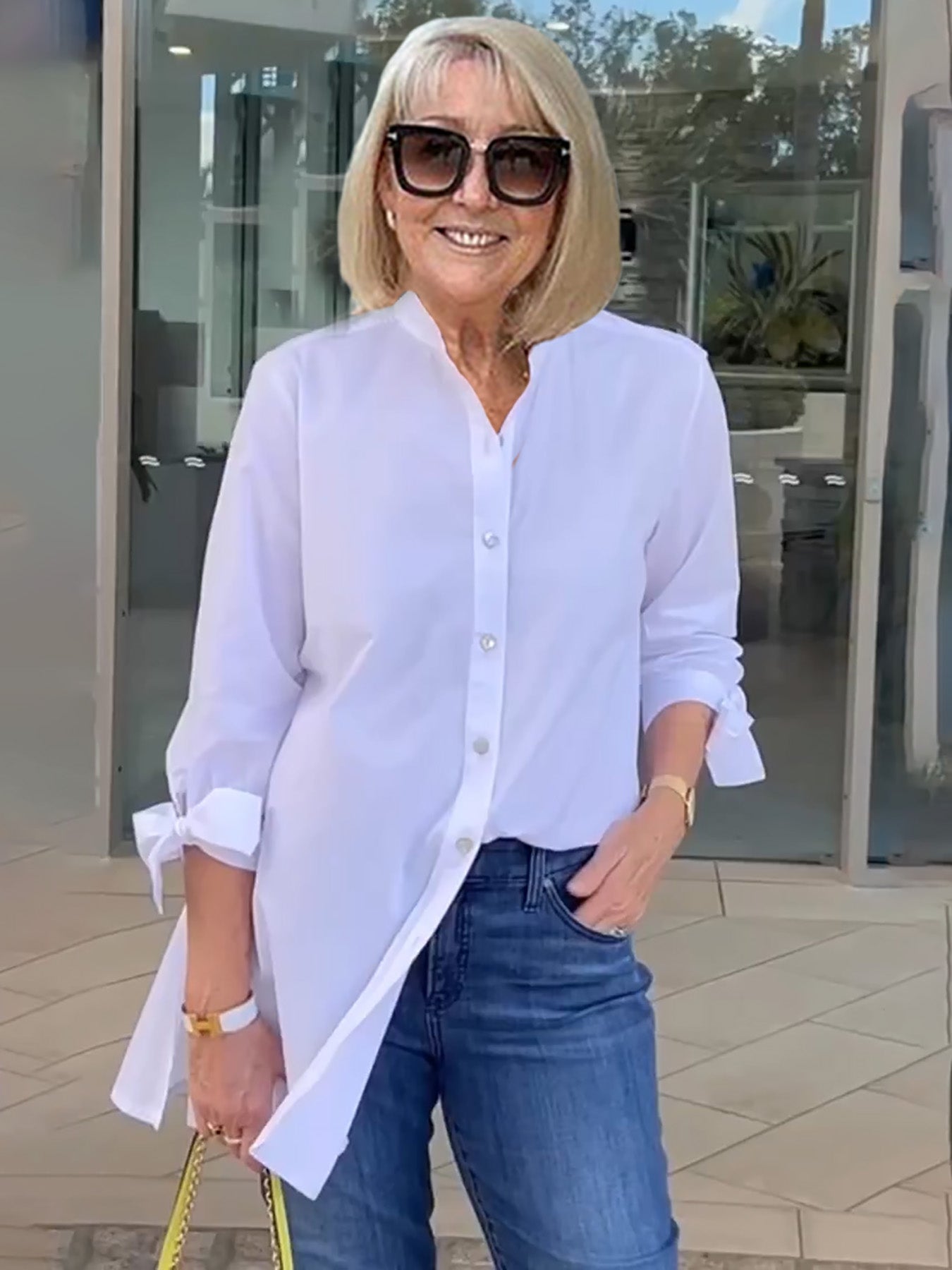 🏆🍬LAST DAY SAVE 49% ⏰Solid Color Long Cotton Shirt Jackets Women Swing Shap Flattering