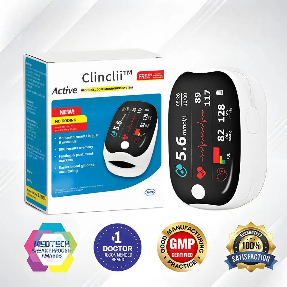 ClincliiTM GlucoSense Laser Blood Glucose Monitoring Device