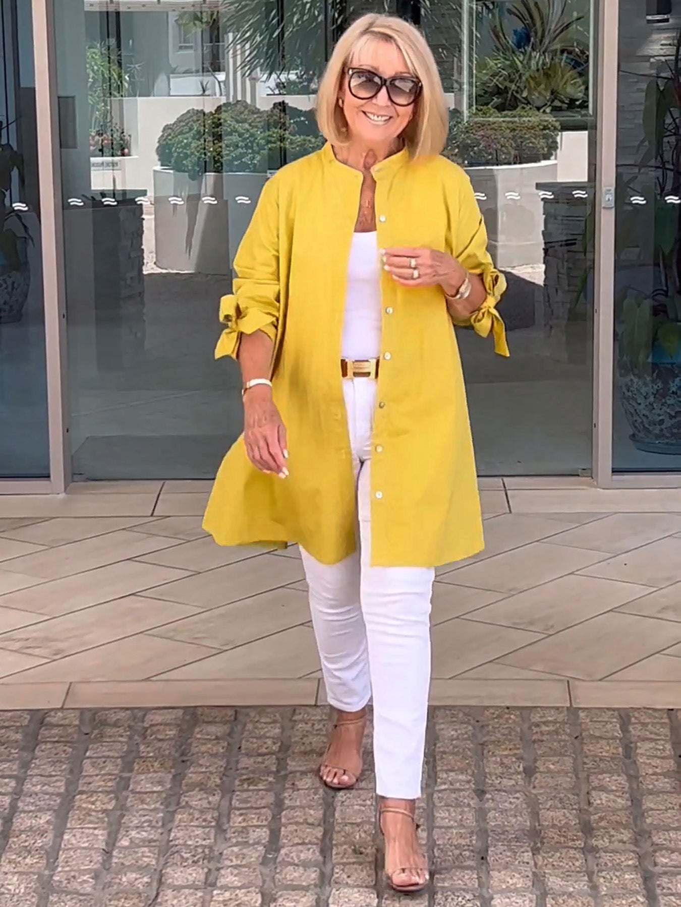 🏆🍬LAST DAY SAVE 49% ⏰Solid Color Long Cotton Shirt Jackets Women Swing Shap Flattering