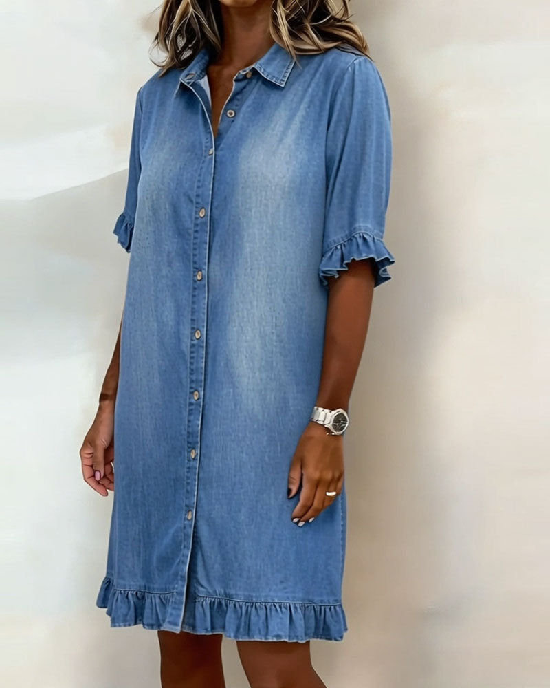 🏆🍬LAST DAY SAVE 49% 🎁 Women Dressy CasualDenim Mini Dress
