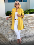 🏆🍬LAST DAY SAVE 49% ⏰Solid Color Long Cotton Shirt Jackets Women Swing Shap Flattering